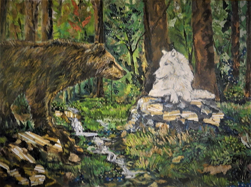 White wolf & bear